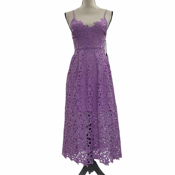 Astr Lace A-Line Lavender Midi dress XS - Picture 13 of 15